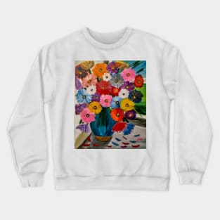 some stunning flowers in the window Crewneck Sweatshirt